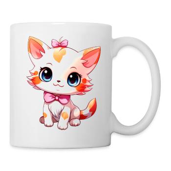 Kätzchen - Tasse - Weiß - Rechts