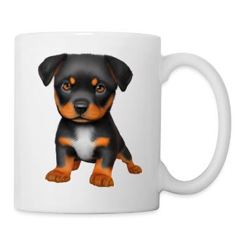 Rottweiler Chien Chiot Rottweiler Puppy Chiens - Mug blanc - blanc - Droite