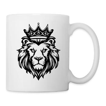 Löwe Löwenkopf Raubtier - Tasse - Weiß - Rechts