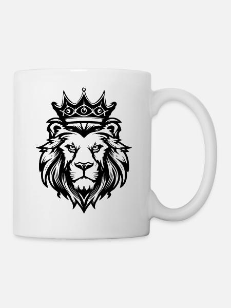 Löwe Löwenkopf Raubtier - Tasse - Weiß