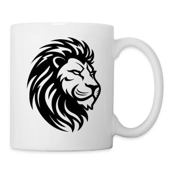 Löwe Löwenkopf Raubtier - Tasse - Weiß - Rechts