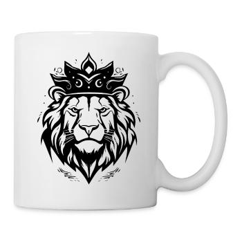Löwe Löwenkopf Raubtier - Tasse - Weiß - Rechts