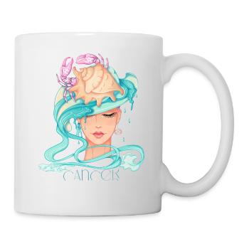 Krebs - Tasse - Weiß - Rechts