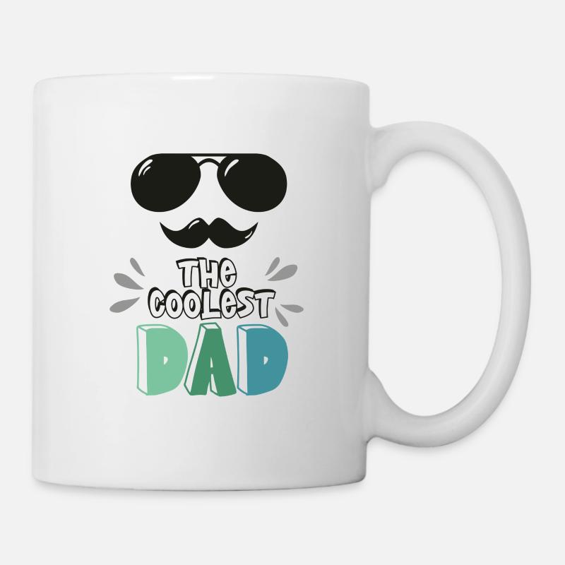 Der coolste Papa - Tasse - Weiß