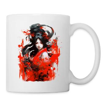 Chinesische Anime-Malerei - Tasse - Weiß - Rechts