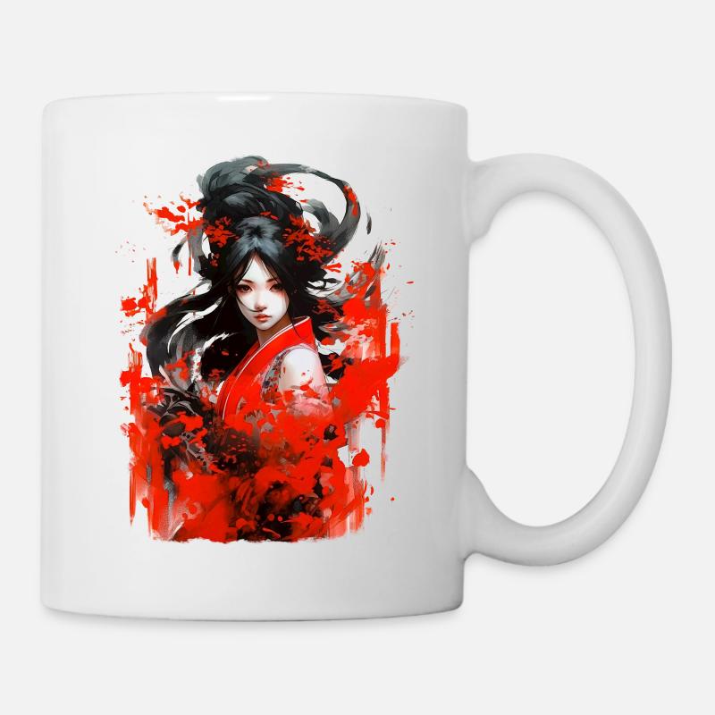 Chinesische Anime-Malerei - Tasse - Weiß