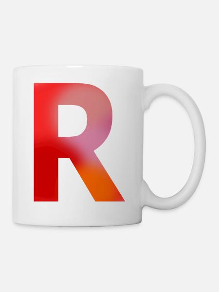 LETTRE R - Mug blanc - blanc