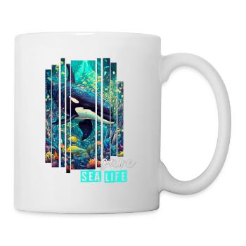 Rettet das Leben im Meer - Tasse - Weiß - Rechts