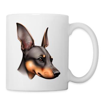 Doberman Doberman chiot chien Doberman dresseur - Mug blanc - blanc - Droite