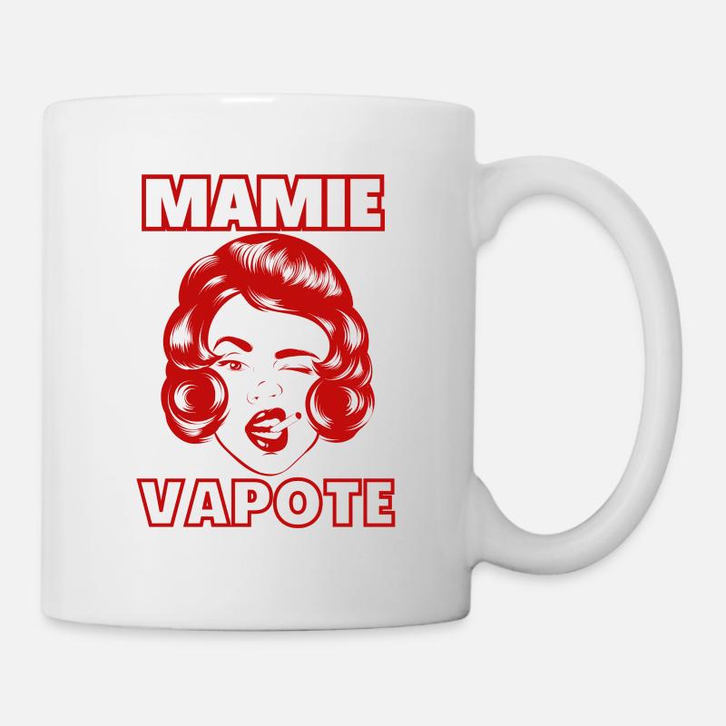 MAMIE VAPOTE ! - Mug blanc - blanc