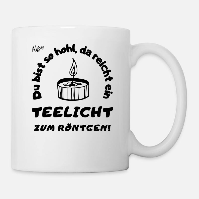 Teelicht zum röntgen. - Tasse - Weiß