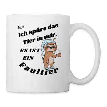 Spüre das Tier in mir. - Tasse - Weiß - Rechts