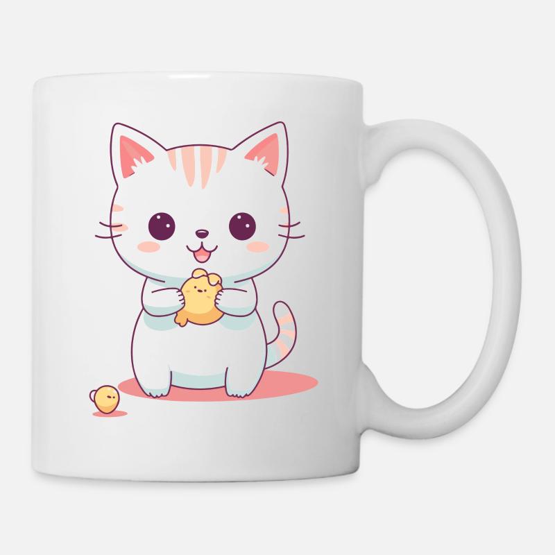 Niedliches Kätzchen-Design #4 - Tasse - Weiß