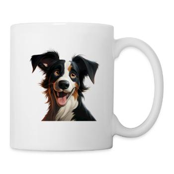 Bande dessinée Border Collie - Mug blanc - blanc - Droite