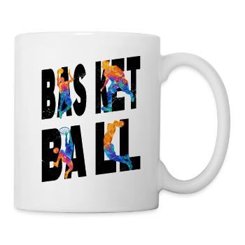 Basketball Basketballspieler Spieler Vintage Bunt - Tasse - Weiß - Rechts