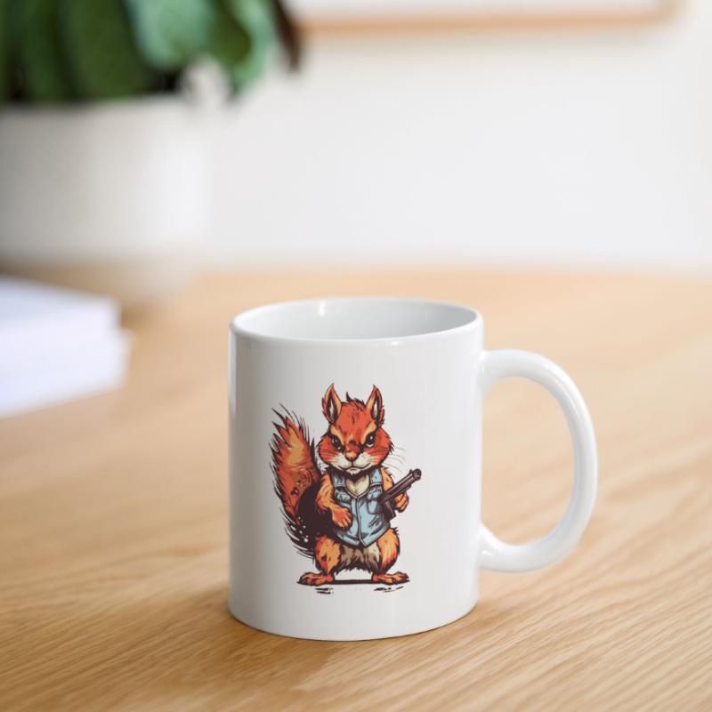Eichhörnchen als bewaffneter Söldner Tasse
