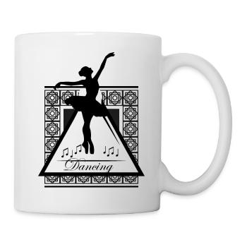 Dancing Dance Music - Tasse - Weiß - Rechts