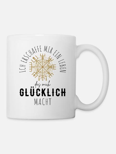 Wegweiser Motivation - VEGVISIR - Tasse - Weiß