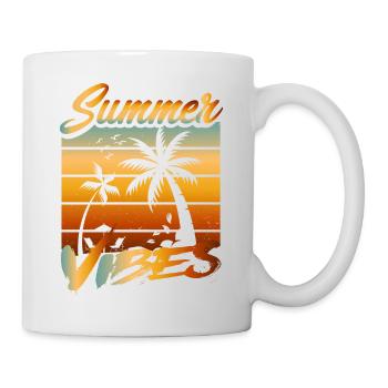 Plage de Vibes d’été - Mug blanc - blanc - Droite