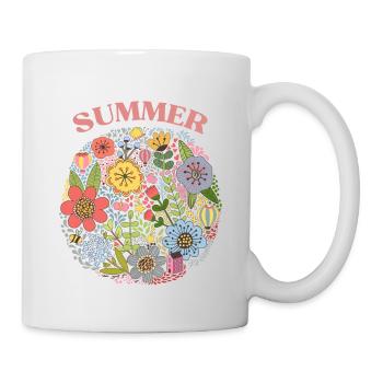 Blumensommer - Tasse - Weiß - Rechts