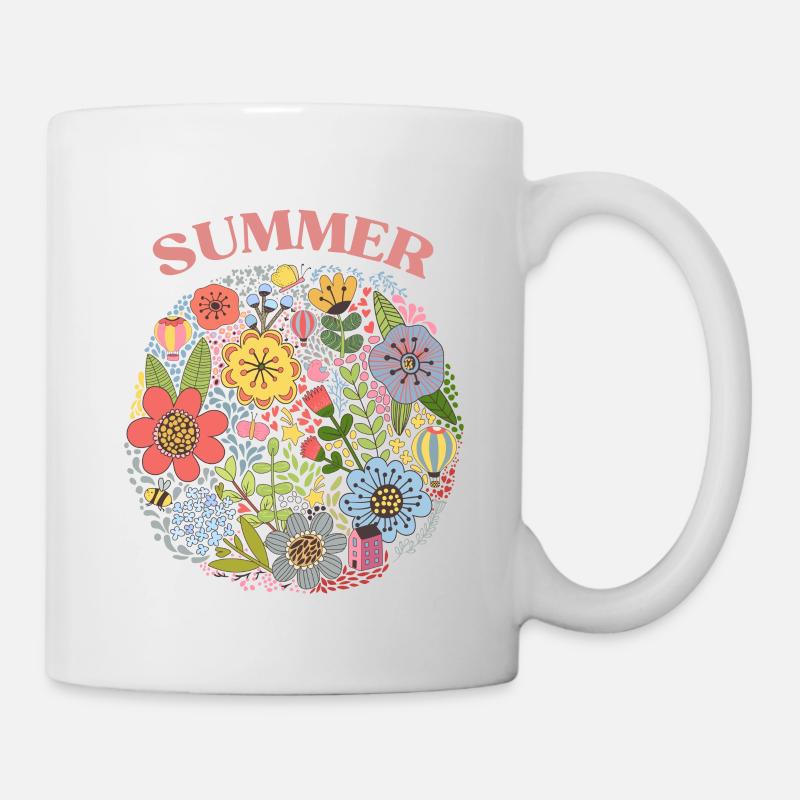 Blumensommer - Tasse - Weiß