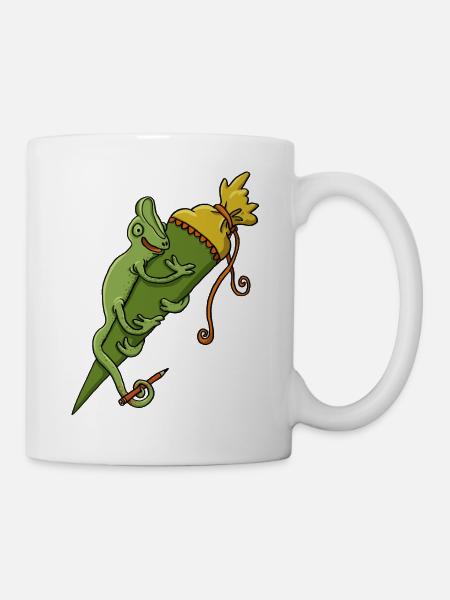 Chamäleon Schultüte - Tasse - Weiß