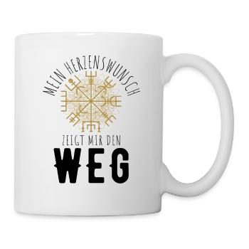 Wegweiser RUNEN Motivation - VEGVISIR - Tasse - Weiß - Rechts