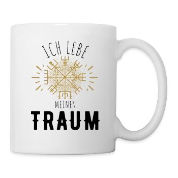 Wegweiser RUNEN Motivation - VEGVISIR - Tasse - Weiß - Rechts