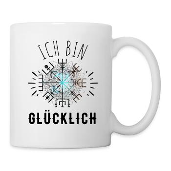Wegweiser RUNEN Motivation - VEGVISIR - Tasse - Weiß - Rechts