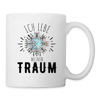 Wegweiser RUNEN Motivation - VEGVISIR - Tasse - Weiß - Rechts