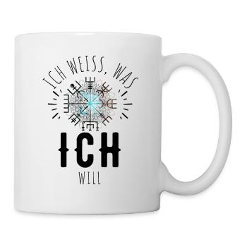 Wegweiser RUNEN Motivation - VEGVISIR - Tasse - Weiß - Rechts