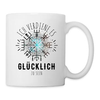 Wegweiser RUNEN Motivation - VEGVISIR - Tasse - Weiß - Rechts