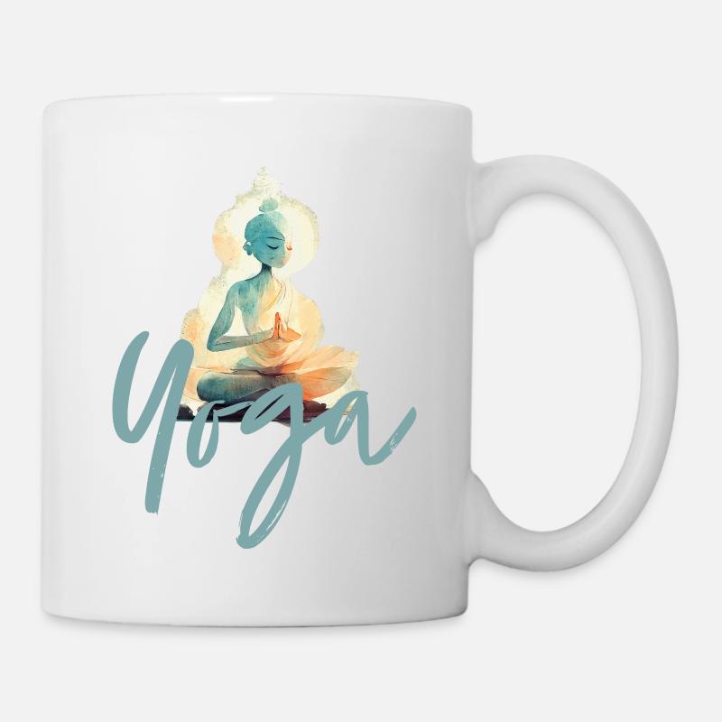 Yoga Typo Illu2 - Mug - white