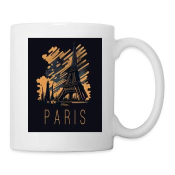 Paris Eiffelturm - Tasse - Weiß - Rechts