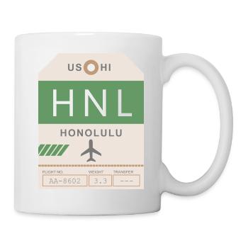 Flughafen Honolulu 1950 - Tasse - Weiß - Rechts