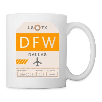 Flughafen Dallas 1950 - Tasse - Weiß - Rechts