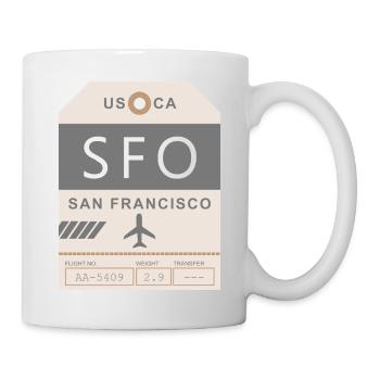 Flughafen San Francisco 1950 - Tasse - Weiß - Rechts