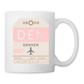 Flughafen Denver 1950 - Tasse - Weiß - Rechts