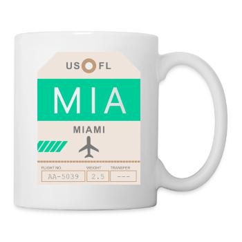 Flughafen Miami 1950 - Tasse - Weiß - Rechts