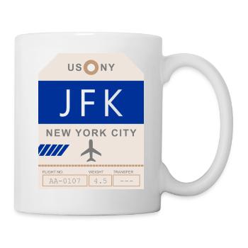 Flughafen New York 1950 - Tasse - Weiß - Rechts