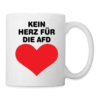 Kein Herz für die AFD - Tasse - Weiß - Rechts