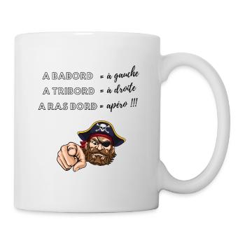 A Ras Bord Noir. Humour Cadeau Anniversaire Fête - Mug blanc - blanc - Droite
