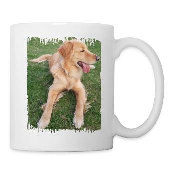 Lovely dog, Retriever mix Paul, Golden Retriever - Mug - white - Right