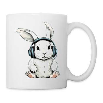 Scheiß auf das audiophile Kaninchen - Tasse - Weiß - Rechts