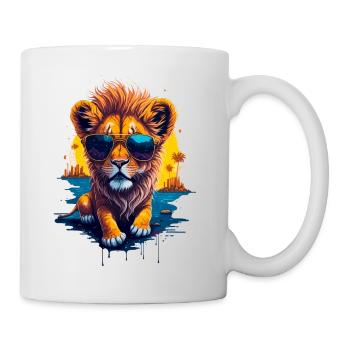Mignon bébé lion - Mug blanc - blanc - Droite