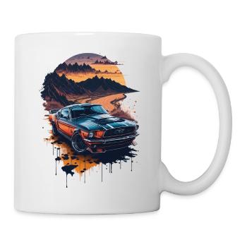 Klassischer Sportwagen - Tasse - Weiß - Rechts