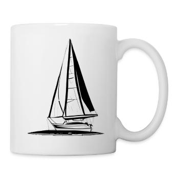 Segelschiff Segeln Segelsport Segelboot Segler - Tasse - Weiß - Rechts