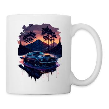 Klassischer Sportwagen - Tasse - Weiß - Rechts