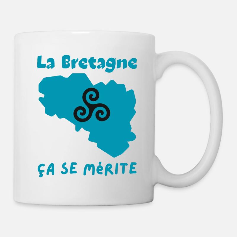 La Bretagne , ça se mérite 1 - Mug blanc - blanc