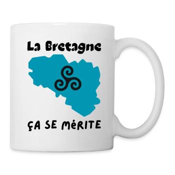 La Bretagne , ça se mérite 2, - Mug blanc - blanc - Droite
